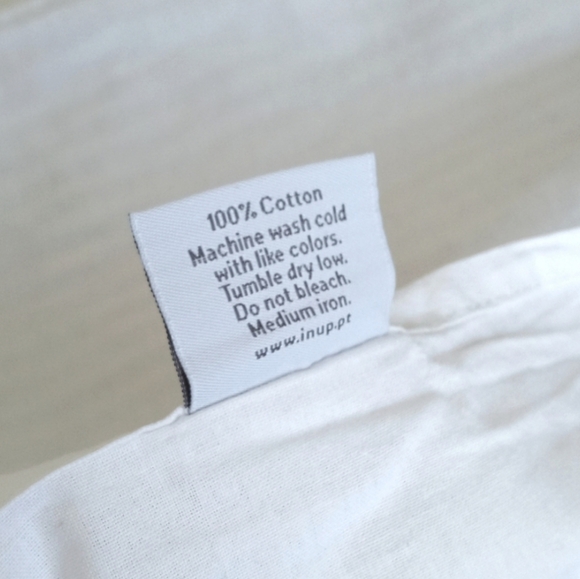 INUP Home Portugal Farmhouse Grey White Puckered Striped King Pillow Sham Set - Picture 12 of 15